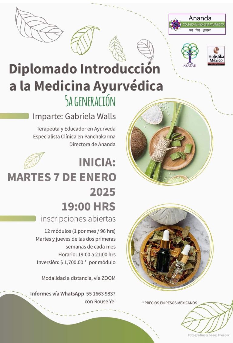 Cartel Diplomado Ayurveda 2024