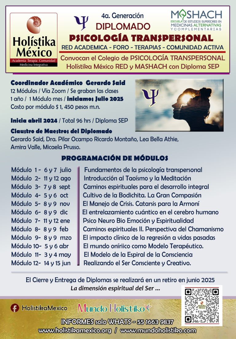 Diplomado Psicología Transpersonal 2024 Julio